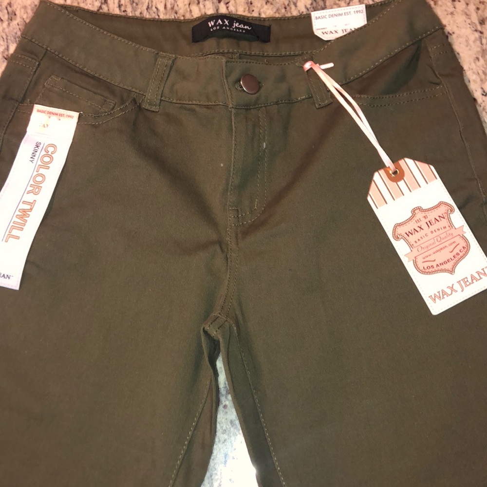 Army green jeans